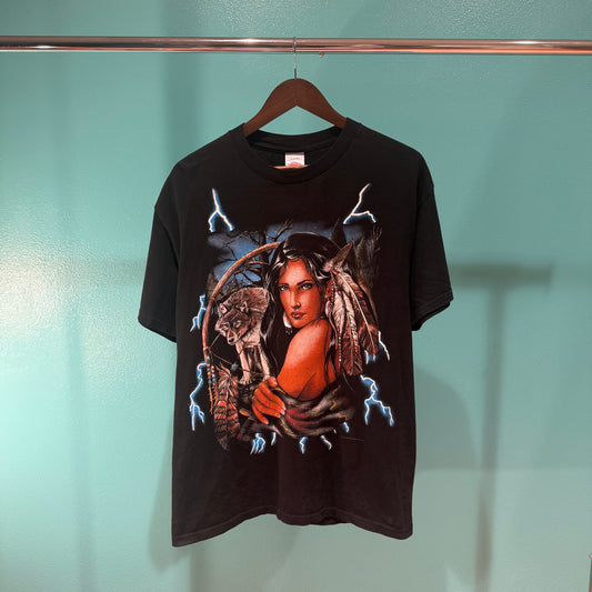 American Thunder Wolf Portrait Tee
