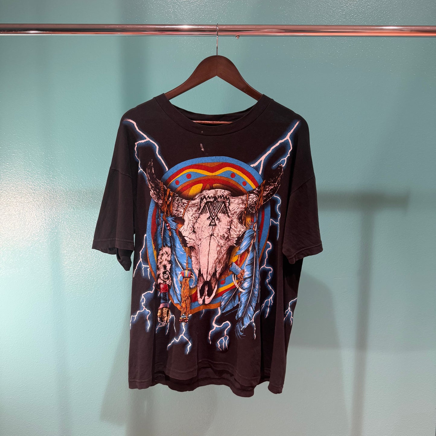 American Thunder Cow Skull Tee